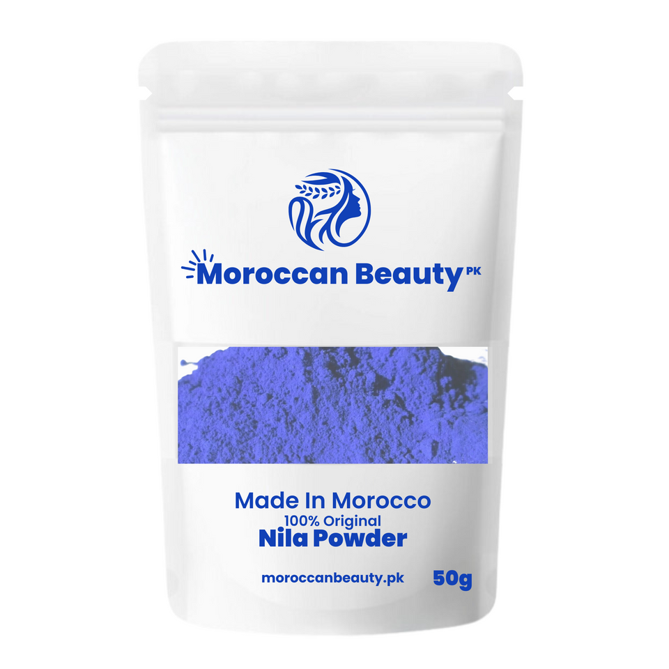 Nila Blue Powder Original Authentic Indigo Morocco | Brightening Solution | Natural For Radiant Skin & Hair | DIY Nila Mask - 100g