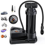 Foot And Hand Air Pump With Air Pressure Gauge – Fast Portable Car Bike And Cycle Inflator For Tires Balls And Inflatables