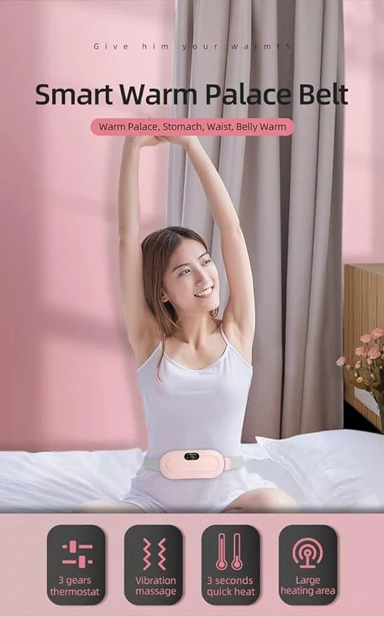 Portable Menstrual Cordless Heating Pad Electric Wireless Heating Massager Period Cramps Belt
